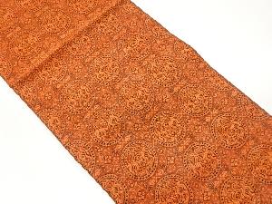 連珠文に花模様織出し名古屋帯